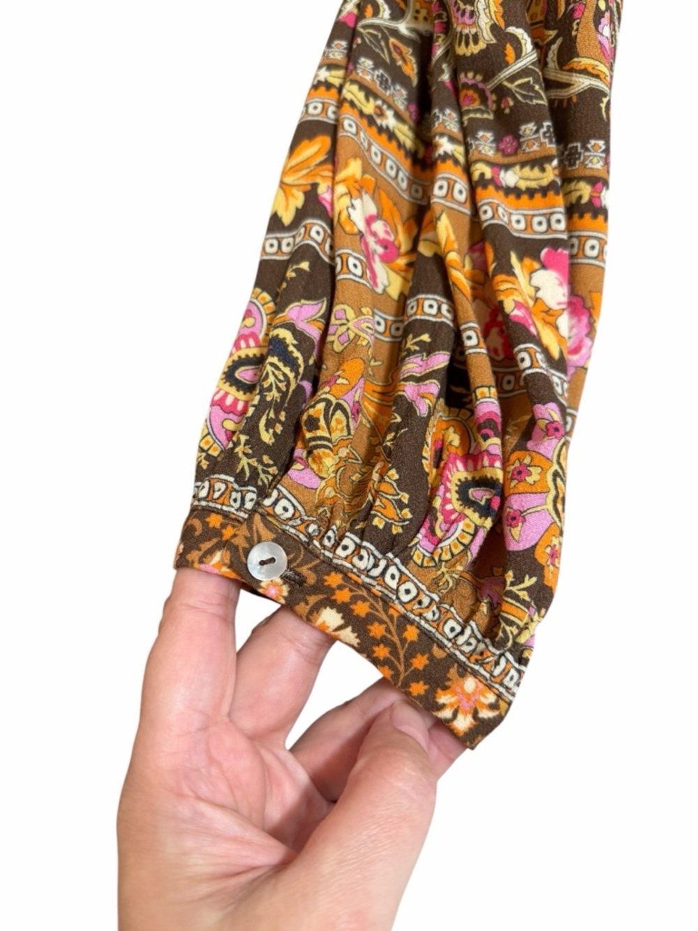 SPELL Madame Peacock Romper Coffee Floral Size Small - Picture 8 of 12
